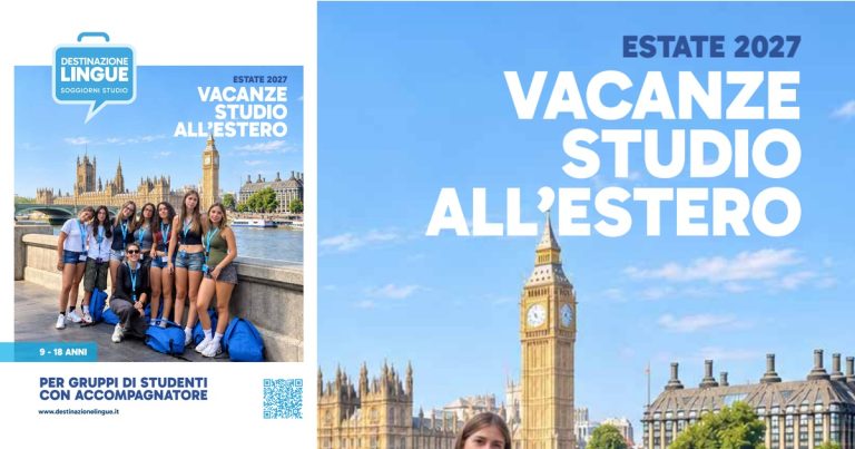 Copertina del Catalogo Vacanze Studio 2027 per gruppi con docenti