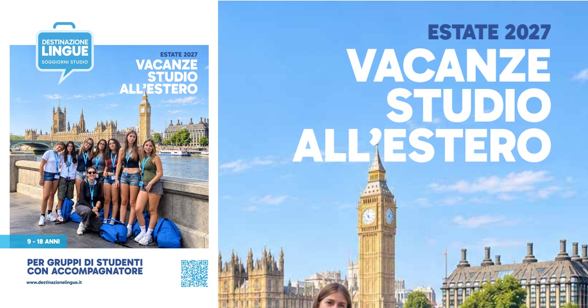 Copertina del Catalogo Vacanze Studio 2027 per gruppi con docenti
